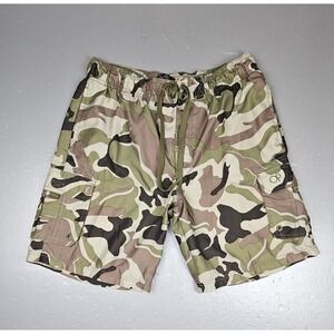 OP Ocean Pacific Board Shorts Mens Medium Y2k Camo Drawstring Lined  Swim Trunks